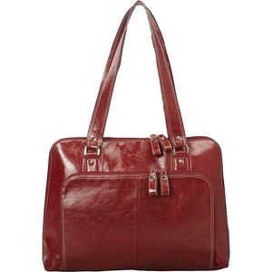 NWOT SAMSONITE Red Vegan Leather Travel Laptop Tote Bag Fits Laptops Up To 16.5”